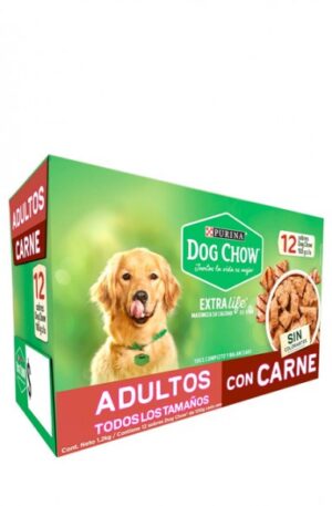 12 pack sobre Dog Chow adulto sabor carne