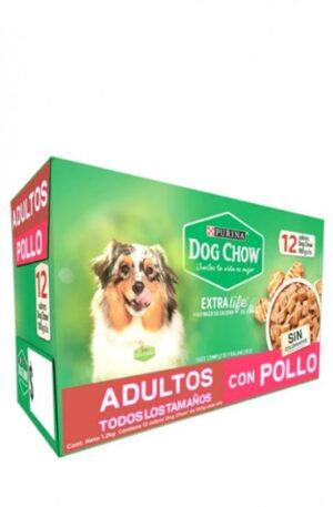 12 pack sobre Dog Chow adulto sabor pollo