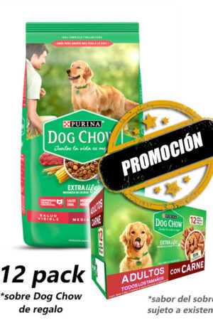 Dog Chow Adultos medianos y grandes 25 kg + 12 pack