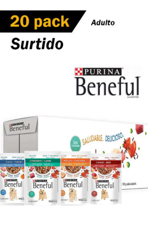Beneful sobre adulto - caja surtida (caja 20 piezas)