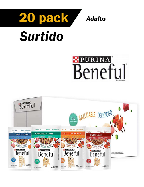 Beneful sobre adulto - caja surtida (caja 20 piezas)