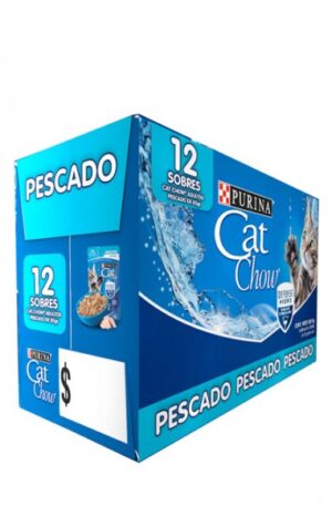 12 pack sobre Cat Chow sabor pescado