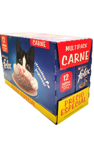 12 pack Felix sobre sabor carne