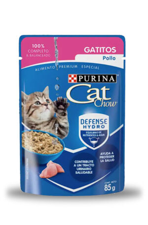 Cat Chow sobre gatito sabor pollo (caja 24 pz)