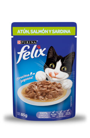 Felix sobre sabor atún/salmón/sardina (caja 24 pz)