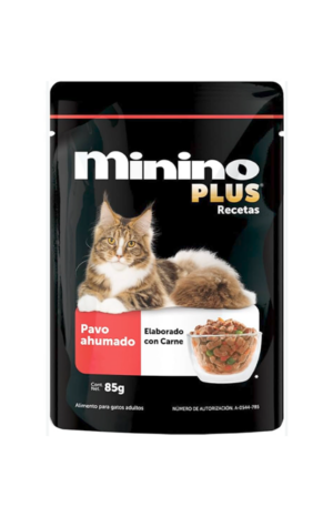 Sobre Minino sabor pavo ahumado (caja 24 pz)
