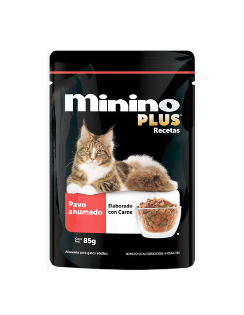 Sobre Minino sabor pavo ahumado (caja 24 pz)