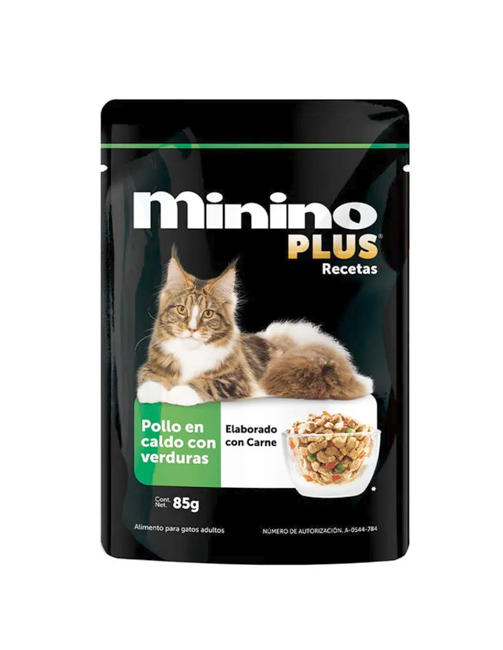 MininoPolloCaldo Sobre Minino sabor pollo en caldo (caja 24 pz)