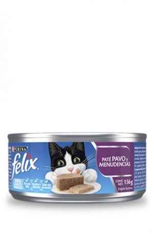 Felix lata paté pavo/menudencias (caja 24 pz)