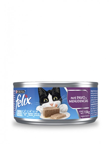 felix-lataPavoMenudencias Felix lata paté pavo/menudencias (caja 24 pz)